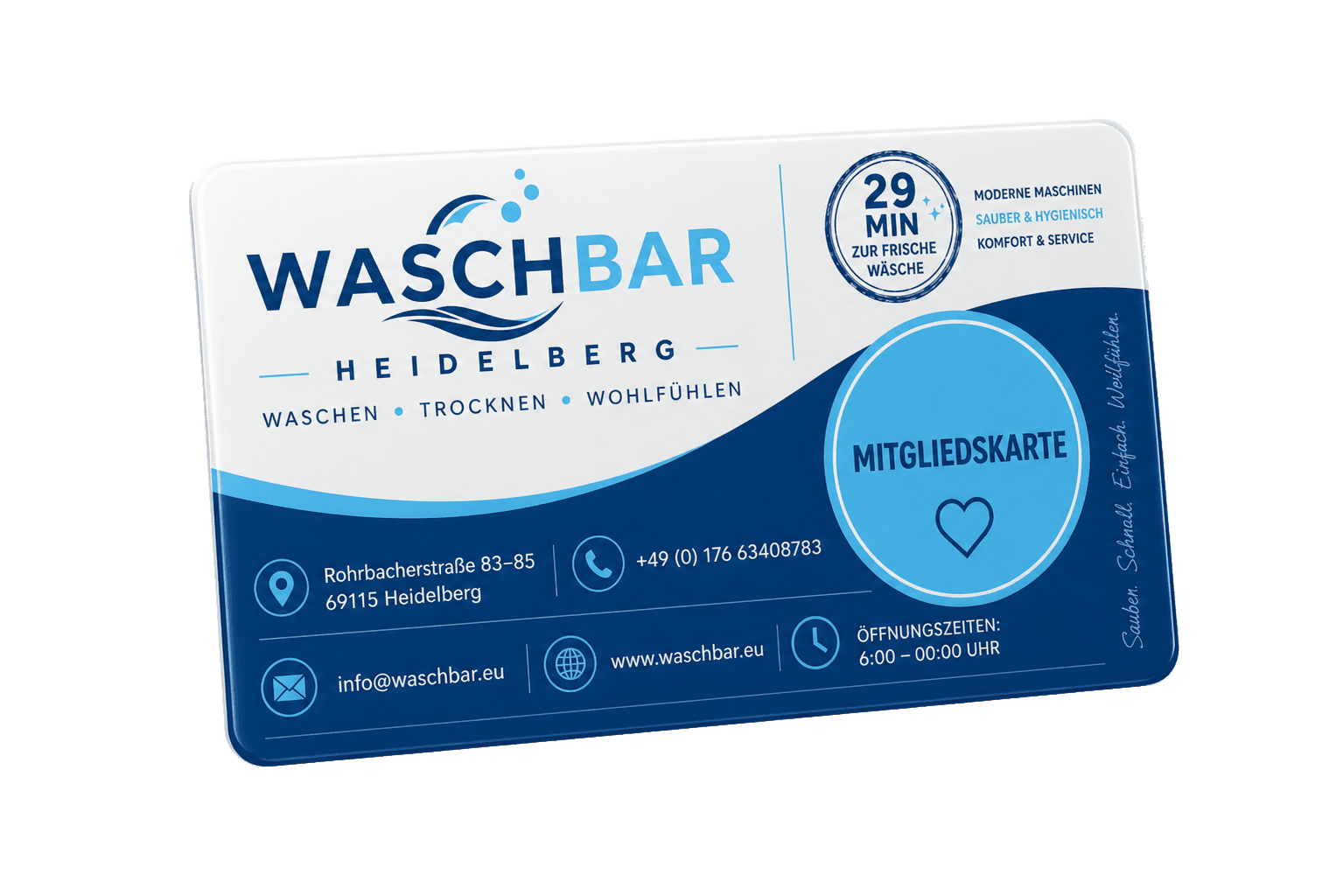 Waschbar Mitgliedskarte
